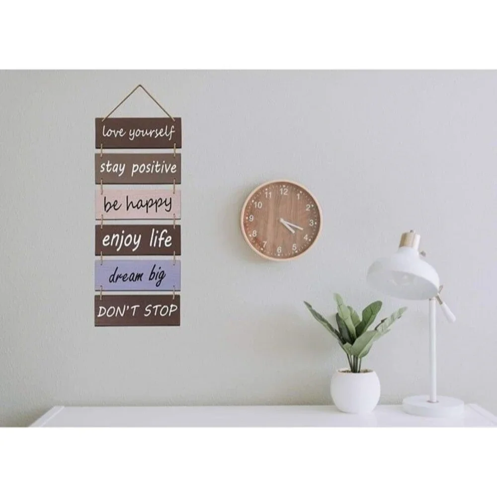 V Quality Motivational Rustic Sign - Multi-colored - Stay Positve, Dream Big...